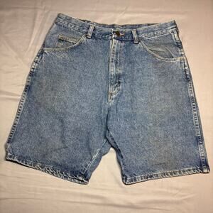 Blue denim shorts